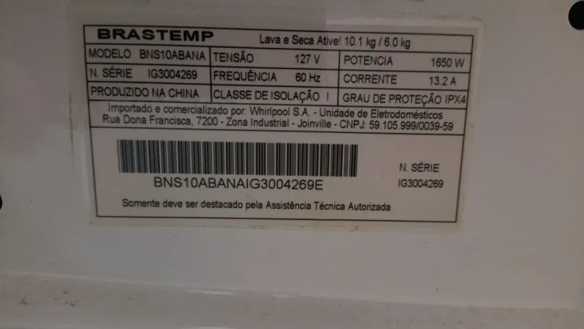 LAVA E SECA BRASTEMP 10KG - Foto 5