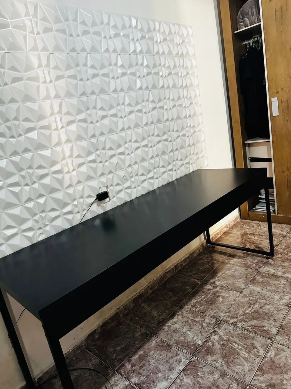 Mesa de escritório preta  - Foto 3