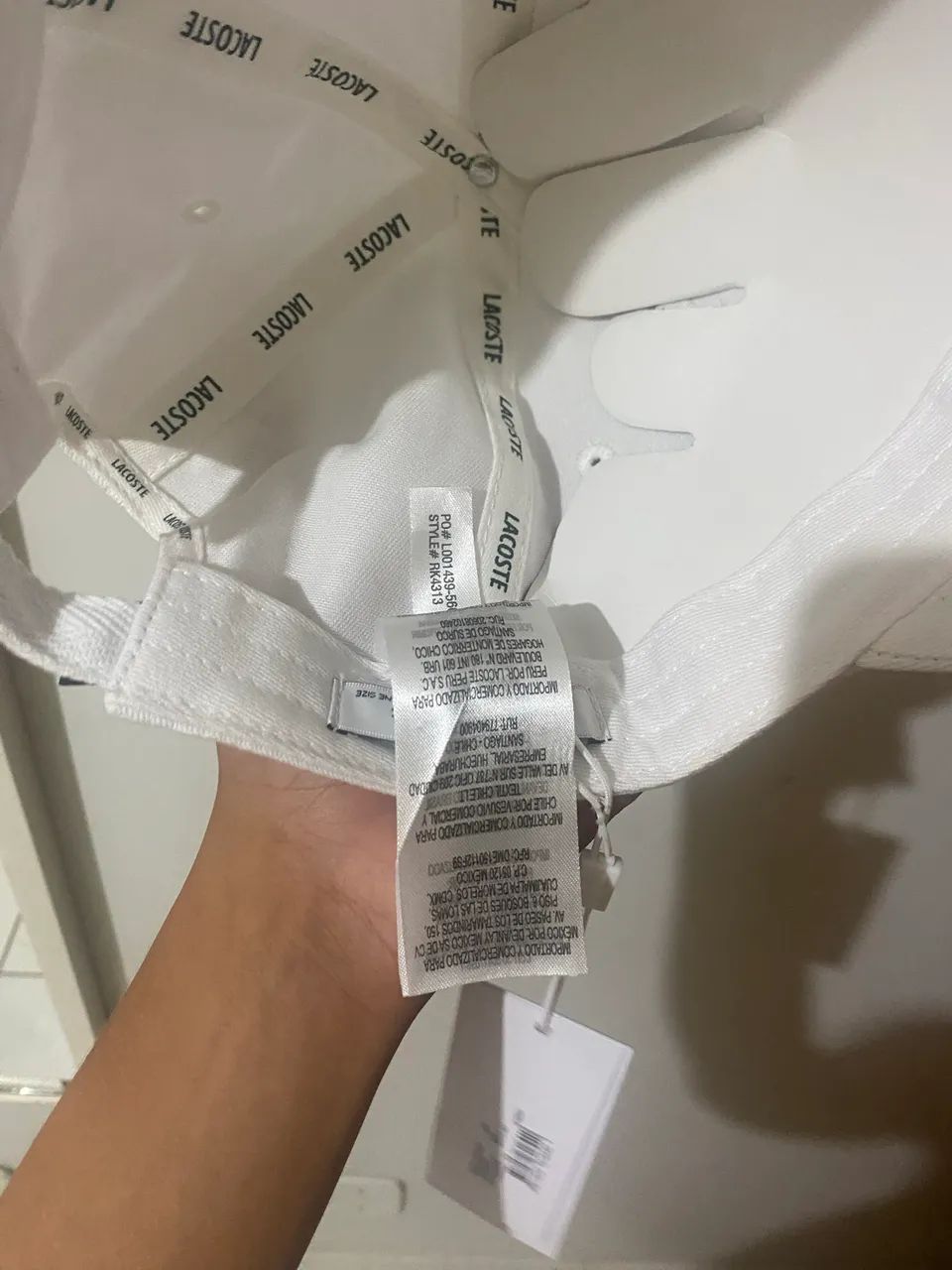 Boné branco da Lacoste 