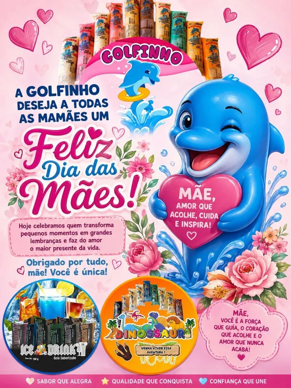 Golfinho ? Dinossauro DUDU ?Gelo saborizado ?