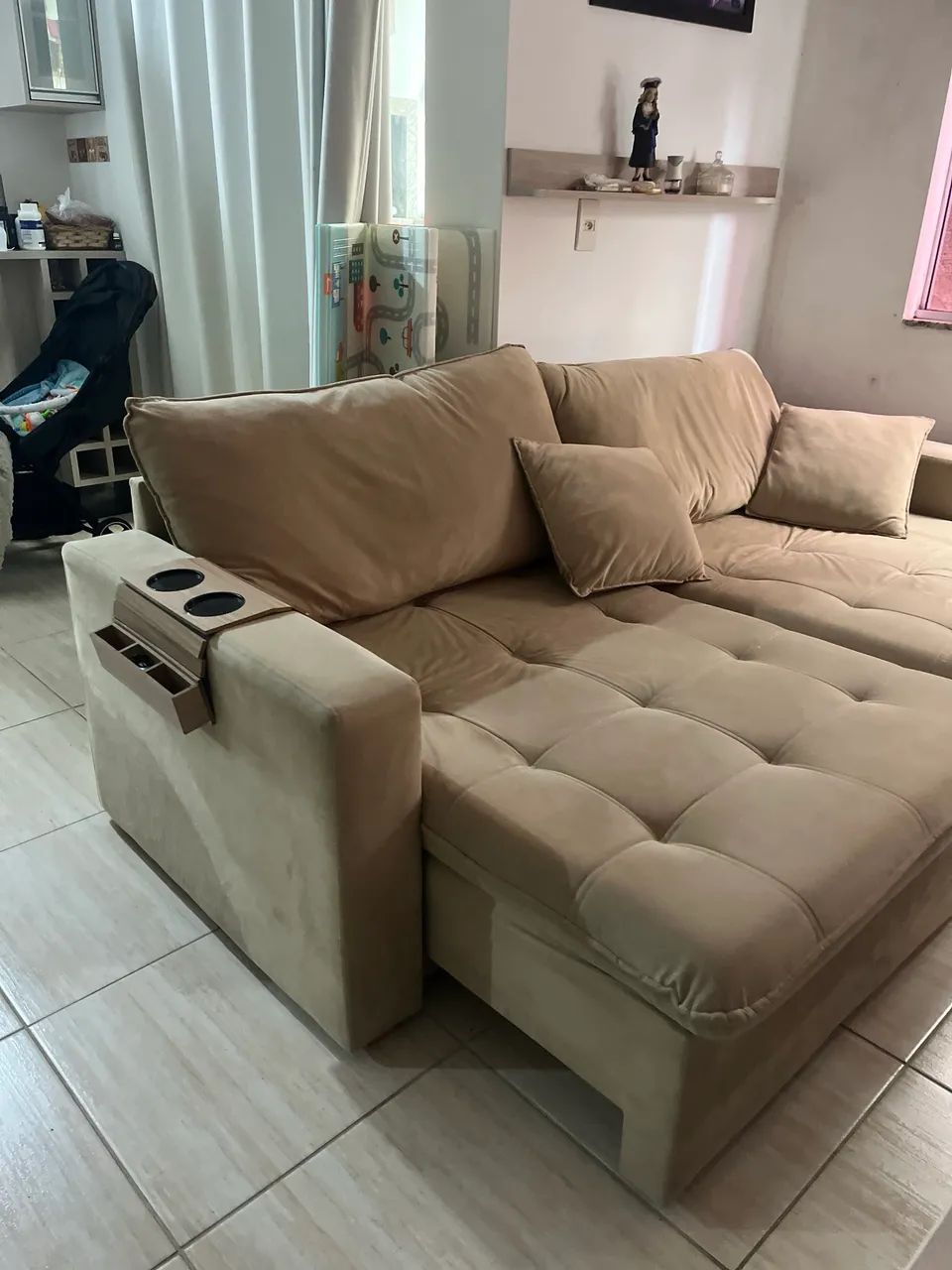 Sofá retrátil - semi novo  - Foto 3