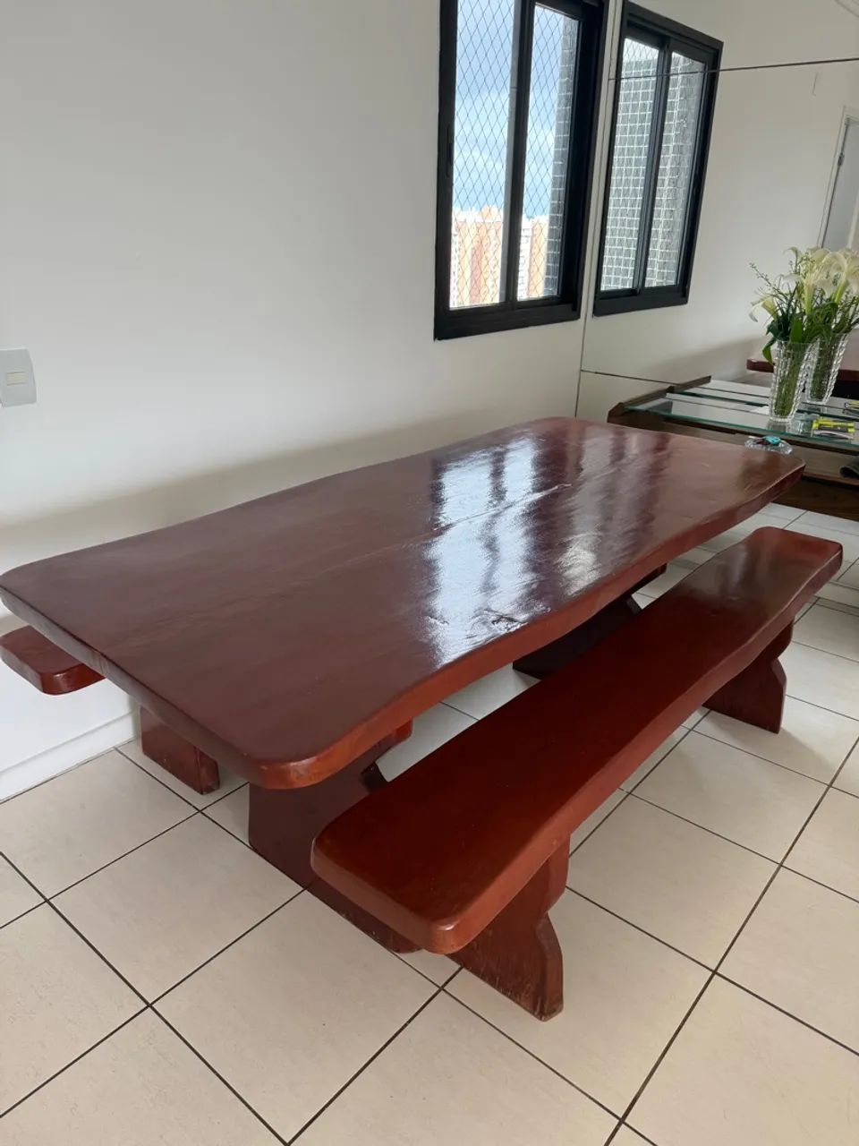 Mesa de Massaranduba 2,0 x 0,85 m - Foto 2