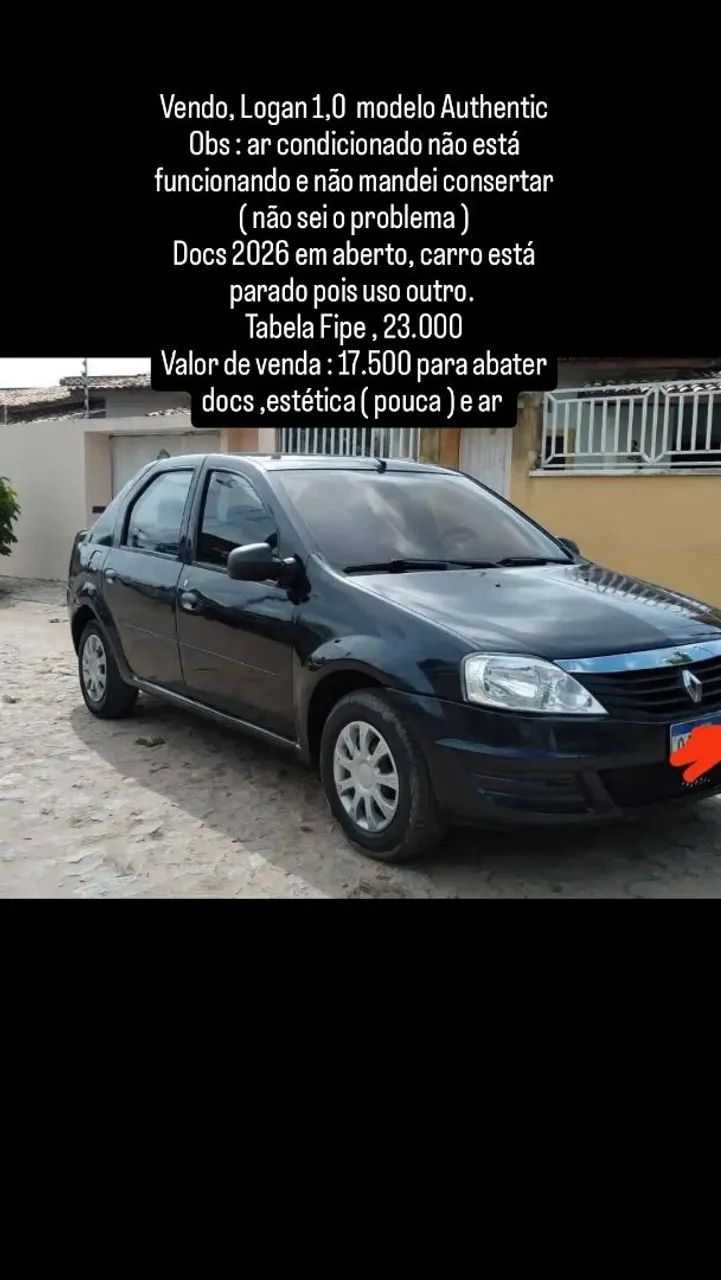 Renault Logan AUTHENTIQUE HI-FLEX 1.0 16V 4P 2012