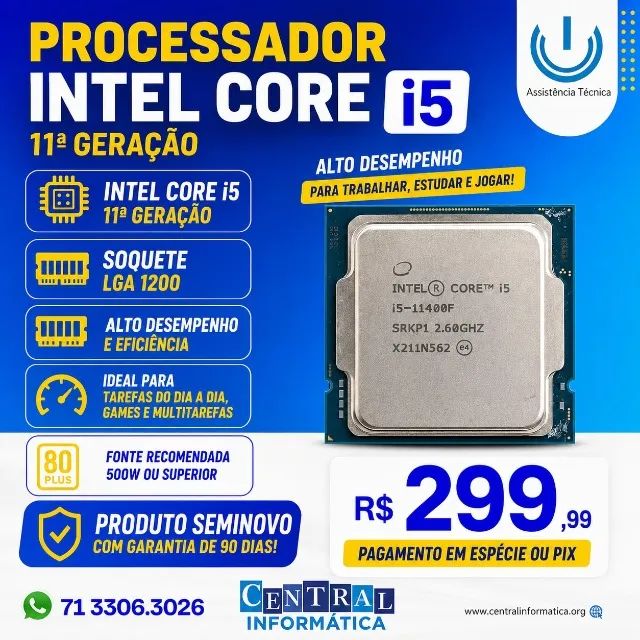 Processador Intel Core i5 11ª Ger.