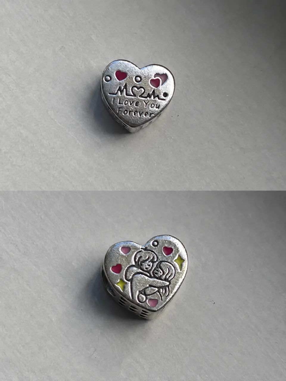     Berloque Coração Amor Casal Compatível com Pulseira