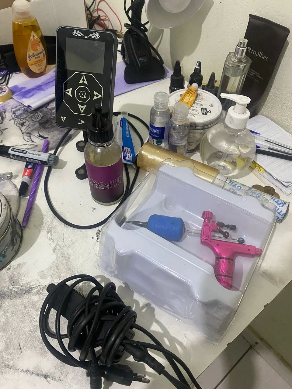 Vendo ou troco kit de tatuagem completo