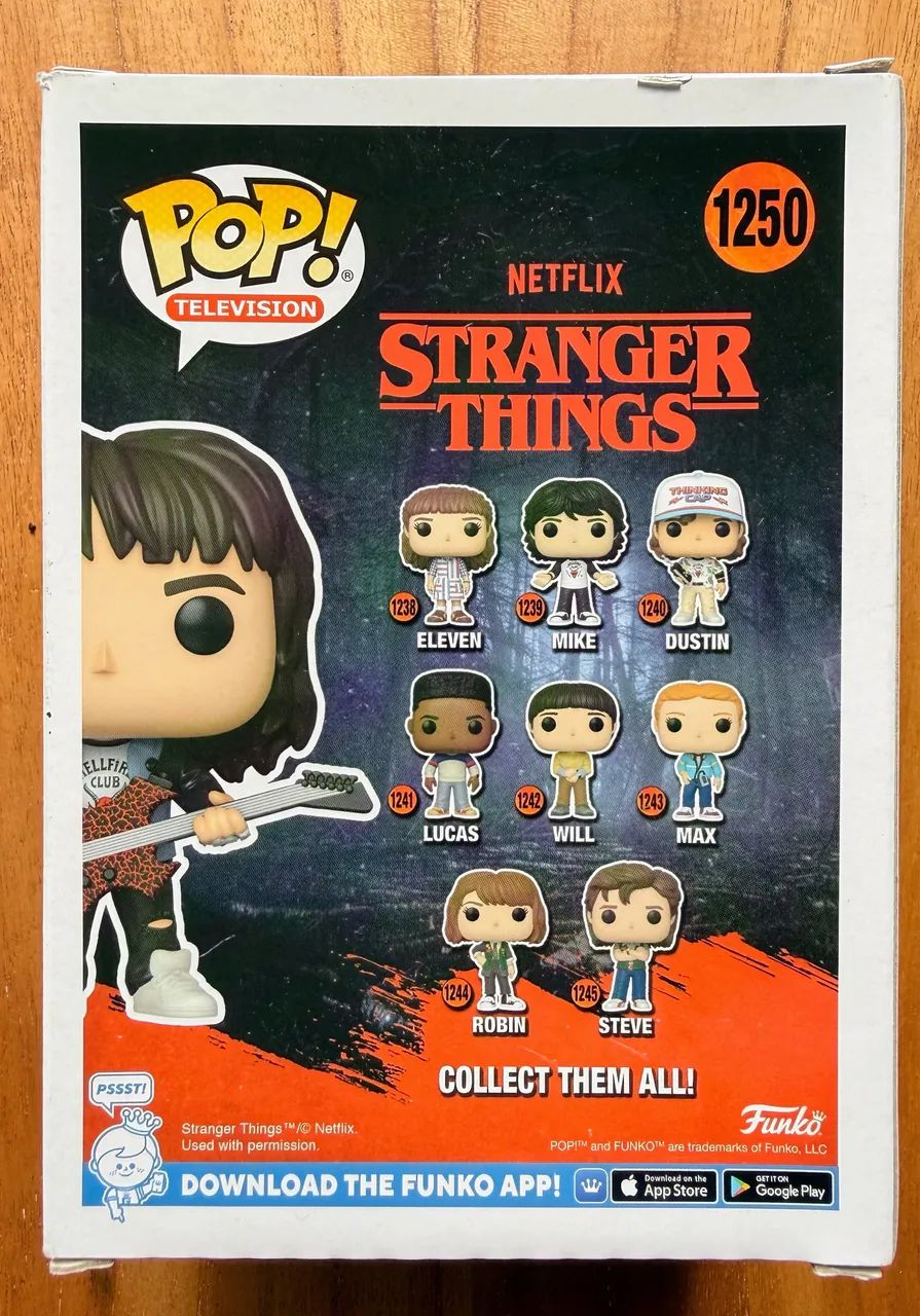 Funko Pop 1250 Eddie W/Guitar Stranger Things Exclusive - Foto 3