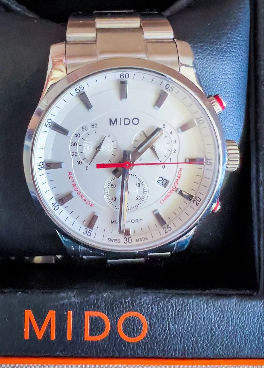 Relógio Mido Multifort Chronograph, Retrograde COMPLETO (Caixa e