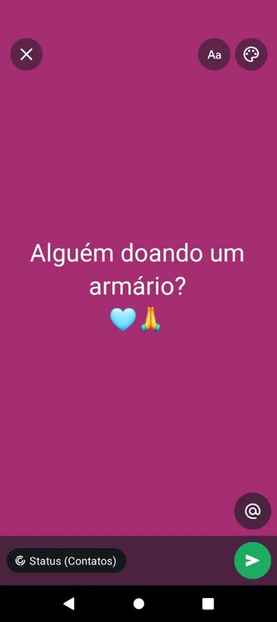 Alguém com armário para doar?