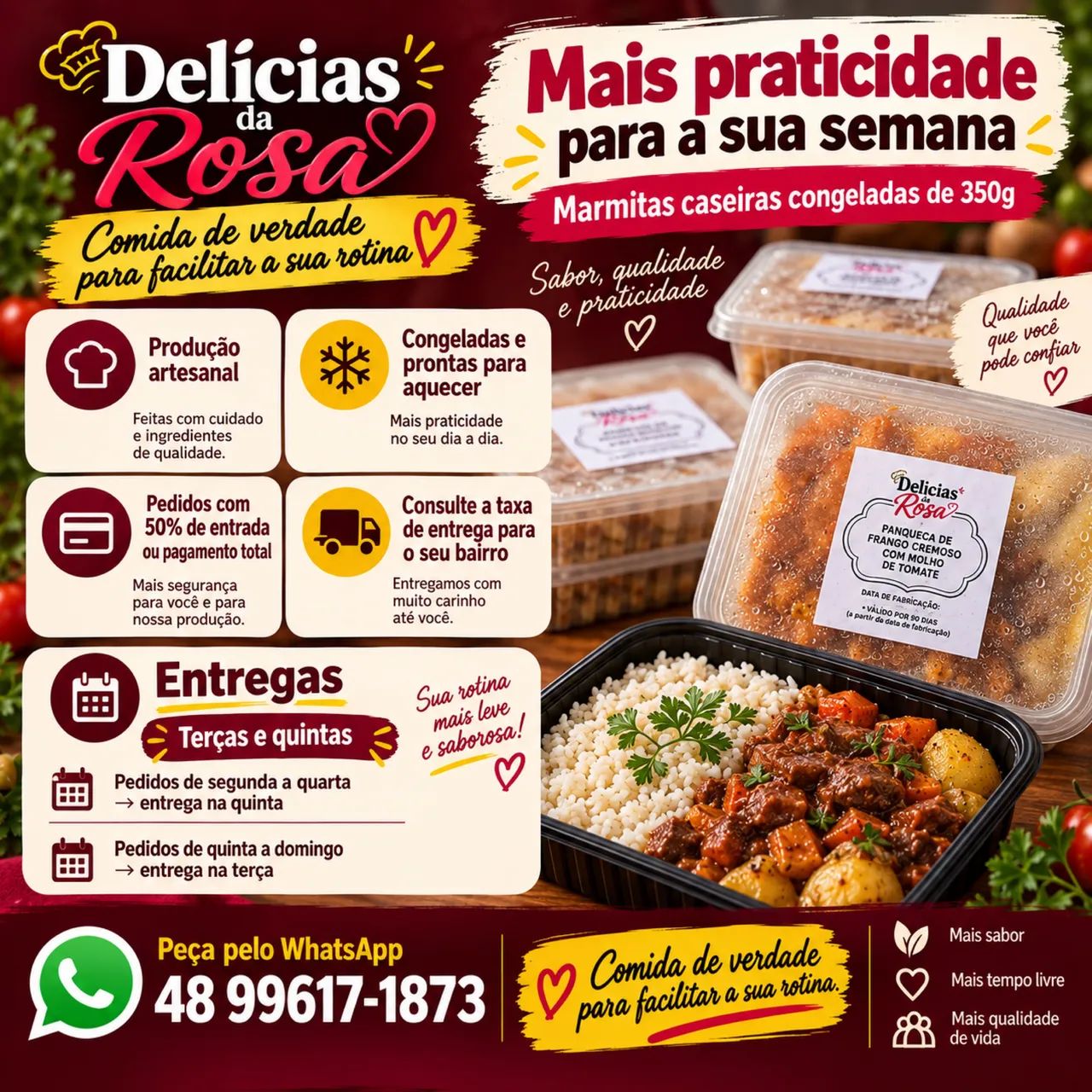 Marmitas Caseiras Congeladas 350g | Combo com 10 - Foto 3