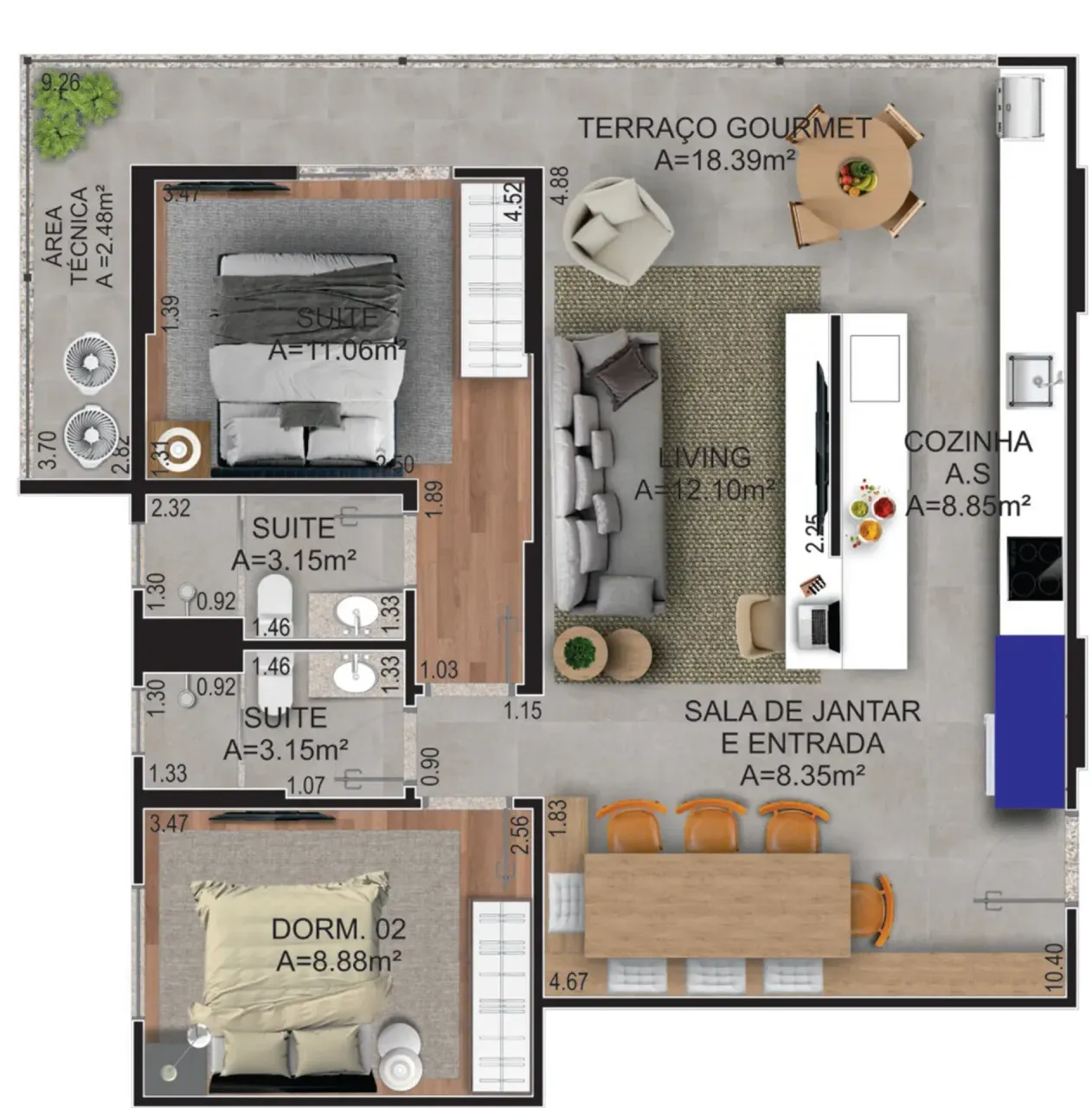 PLANTA 79m²