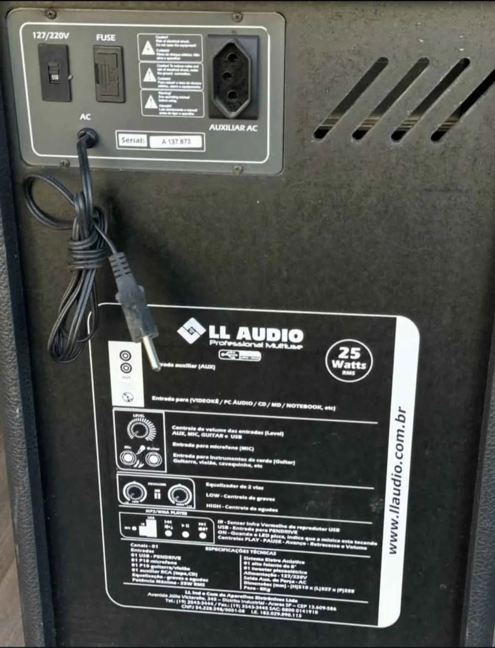 Caixa Amplificada LL Audio 25W - Foto 4