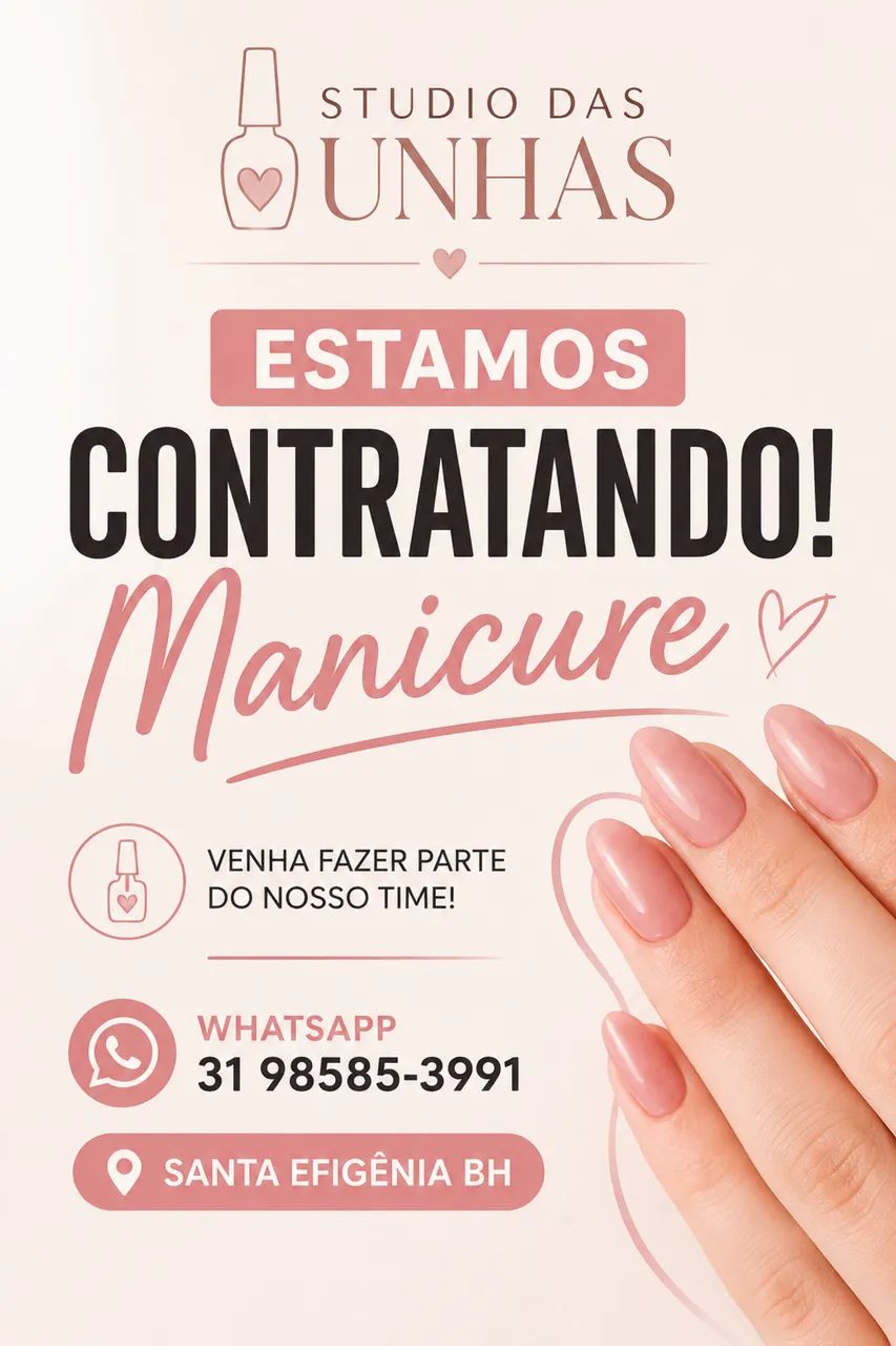 Contrata-se Manicure 