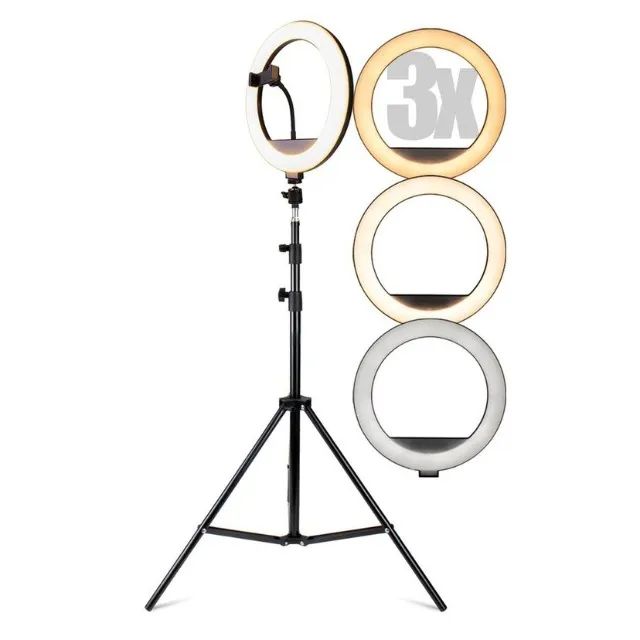 *kit completo ring light profissional 12 polegadas- 30cm c/ tripé 2,10m  - Foto 4