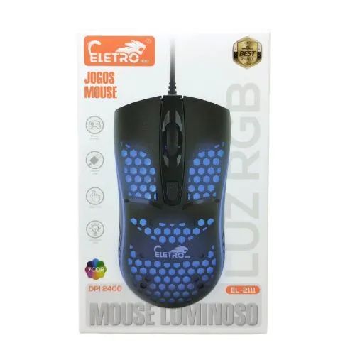 Mouse Com Fio USB Com Leds RGB 