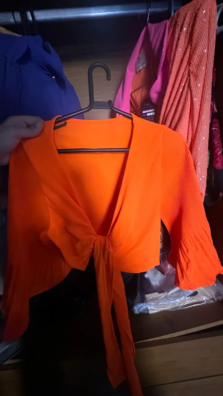Cropped laranja Neon - Foto 2