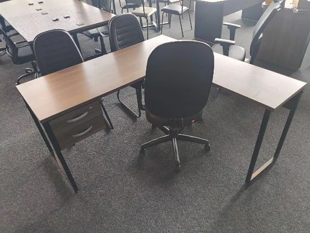 Mesa de Escritório em L Escrivaninha - 0,75x1,50x1,50x0,60cm - MEGA OFERTA!!
