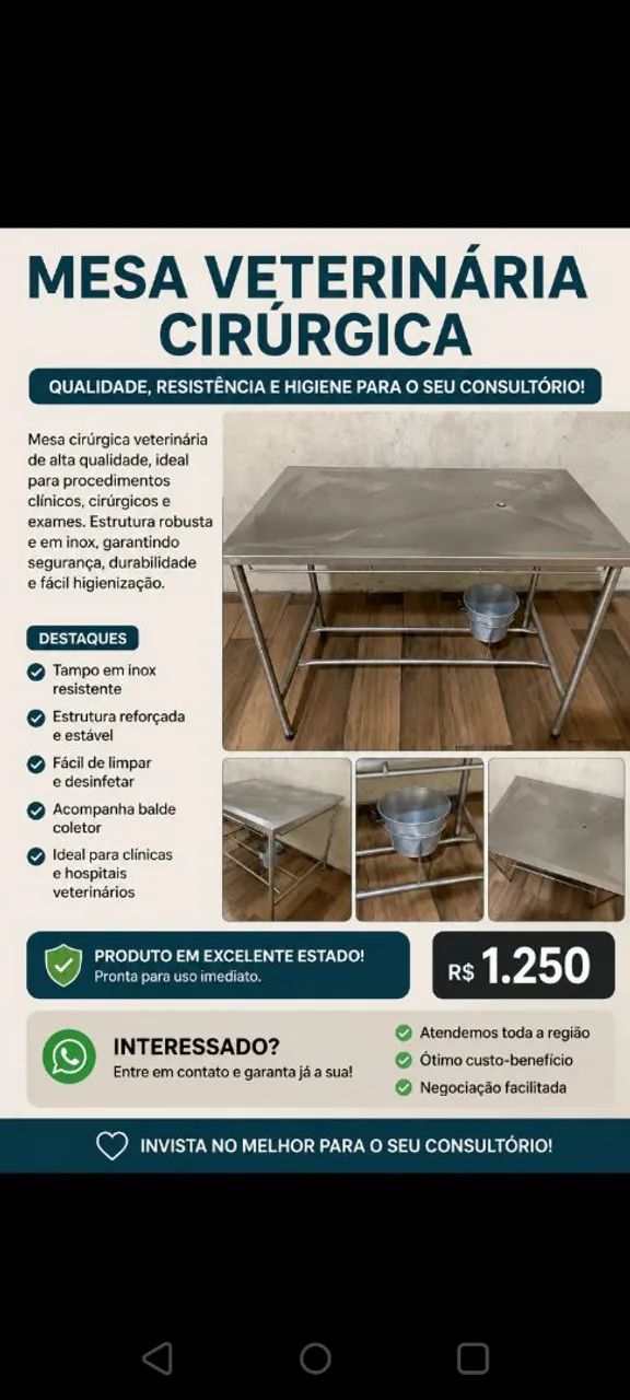 Vende-se uma mesa cirúrgica