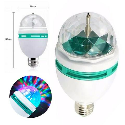 Lampada Globo De Luz Led Rgb Giratória Bola Maluca + Brinde - Foto 6