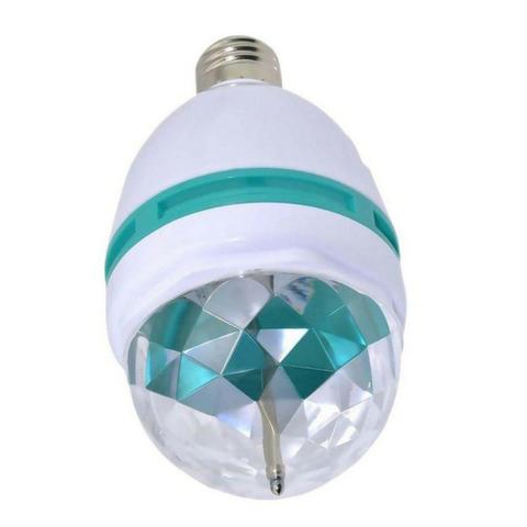 Lampada Globo De Luz Led Rgb Giratória Bola Maluca + Brinde - Foto 3