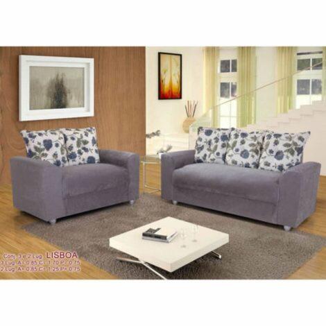 Conjunto Sofá 2 e 3 Lugares Lisboa Suede - Pague na entrega receba até 24h - Foto 3