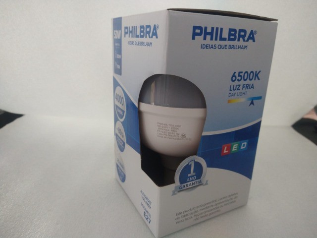 Lâmpada Philbra 50w super potente - luz branca *