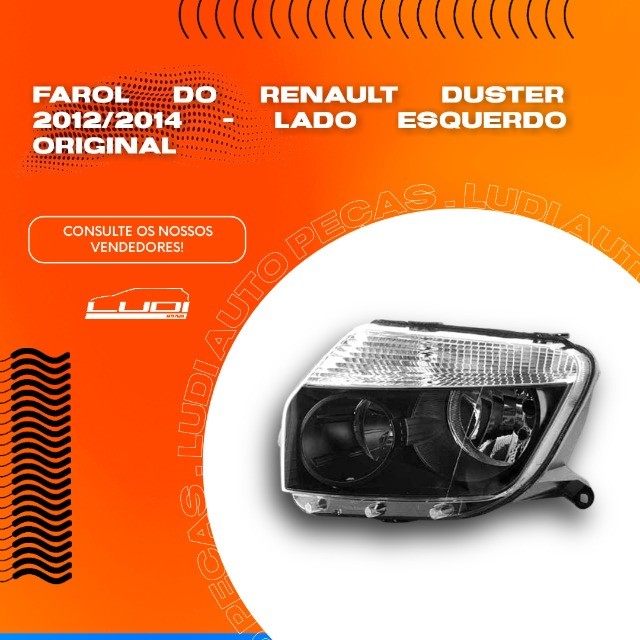 Farol Do Renault Duster 2012/2014 -  Lado Esquerdo Origianal