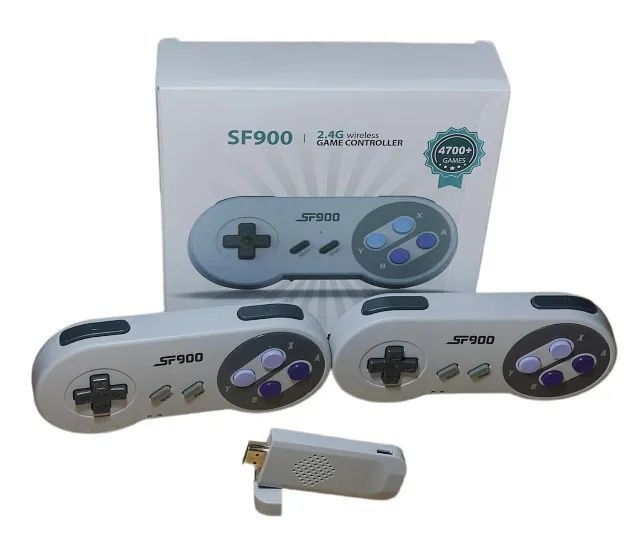 Video Game Super Nintendo Stick 900 Jogos Retro 2 Controles Sem Fio