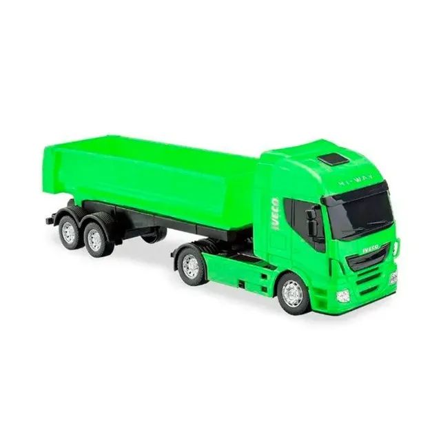 Caminhão Carreta de Brinquedo Iveco Hi-Way Miniatura com Caçamba