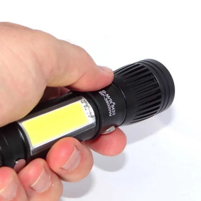 Lanterna Tática Led Militar Swat Lanterna COB Bateria Usb Alcance - Foto 3