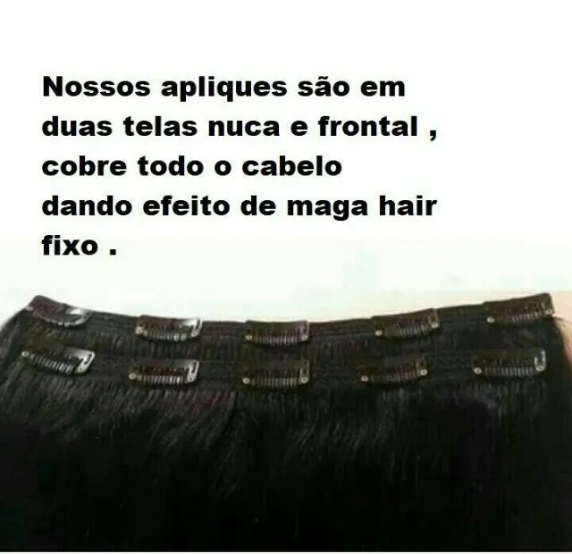 4  telas de cabelos bio humano preto. - Foto 3