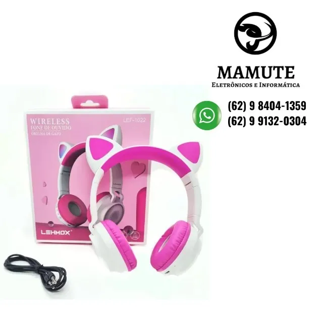 Fone Ouvido Bluetooth Xtrad Lc856 Wireless Rosa, fone de orelhinha de  gatinho 