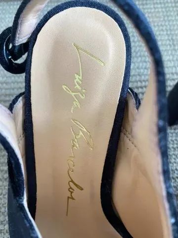 Sandália Feminina N° 36 Veludo Preto Luíza Barcelos - Foto 3