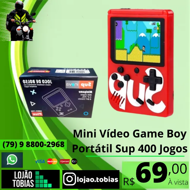 Joguinho Para Criança Portátil Com 400 Jogos Promoção Games Oferta