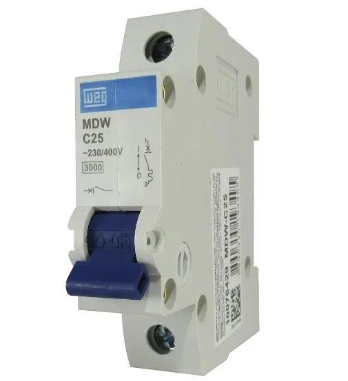 Disjuntor Unipolar Weg MDW Curva C 25a