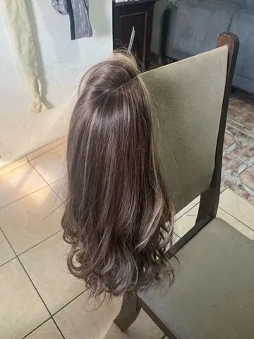 Lace indiana  cabelo misto metade humana e metade sintet65 cm - Foto 3