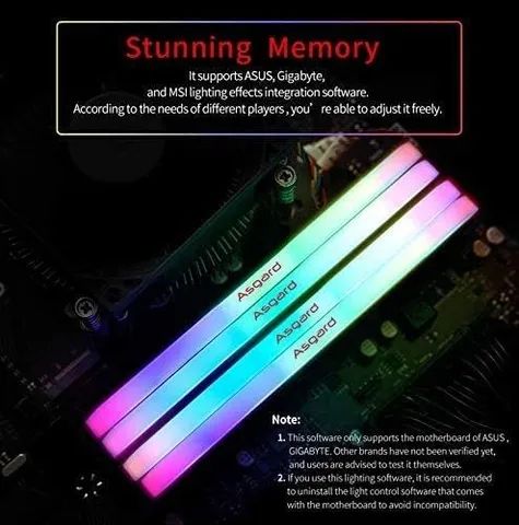 Memória Ram Asgard 8gb RGB - 3200Mhz - Foto 2