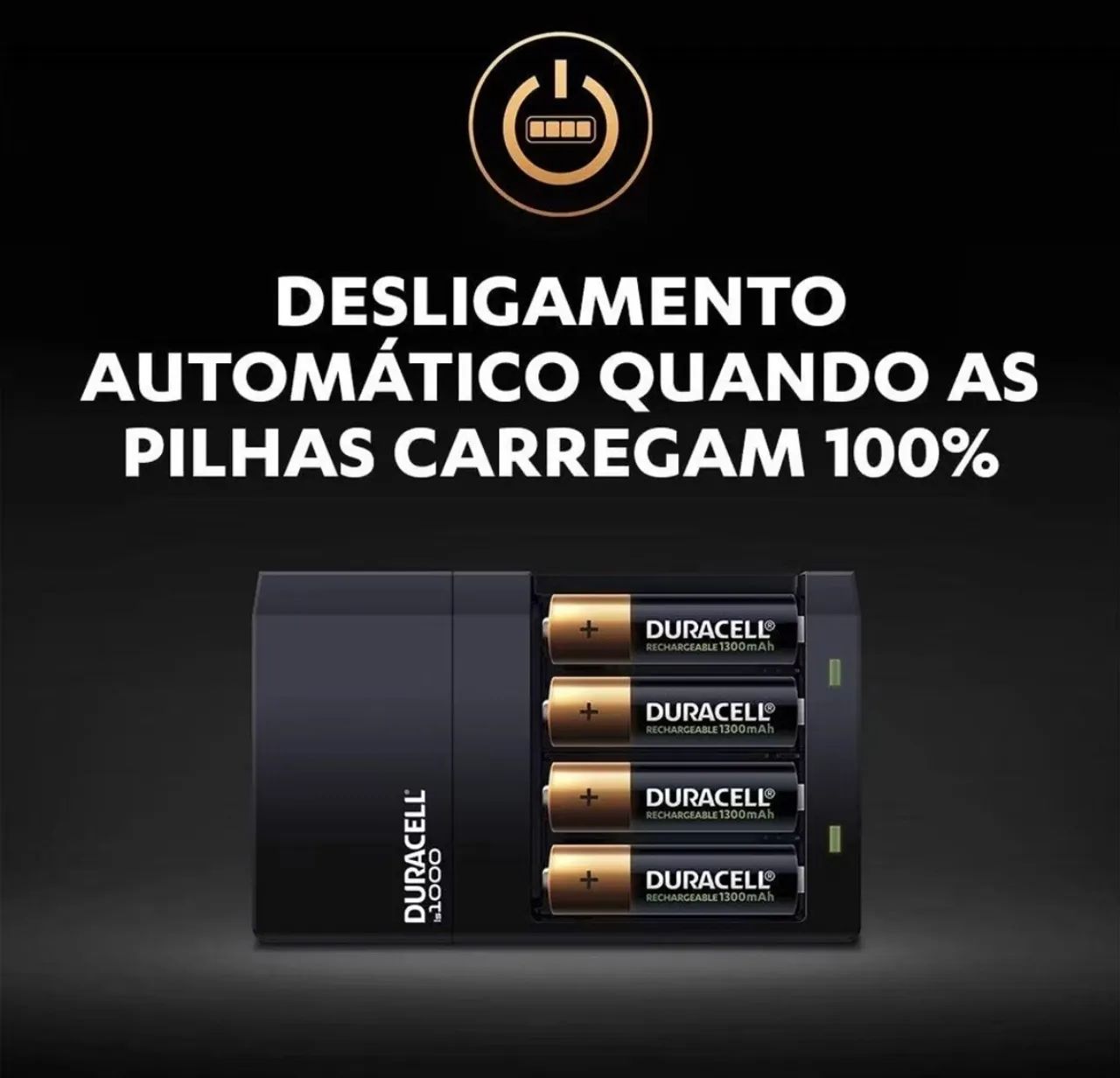(Promoção)Carregador de Pilhas Duracell - 4 Pilhas AA - Desligamento Automático lacrado - Foto 5