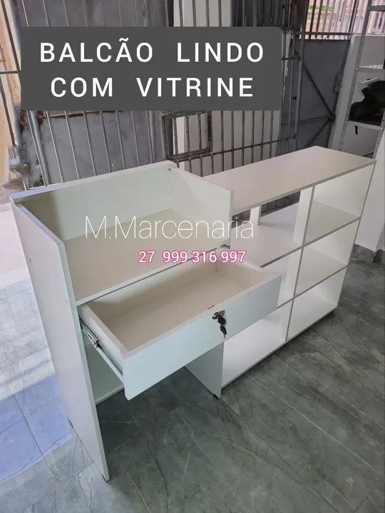 BALCÃO  LINDO  COM  VITRINE - Foto 3