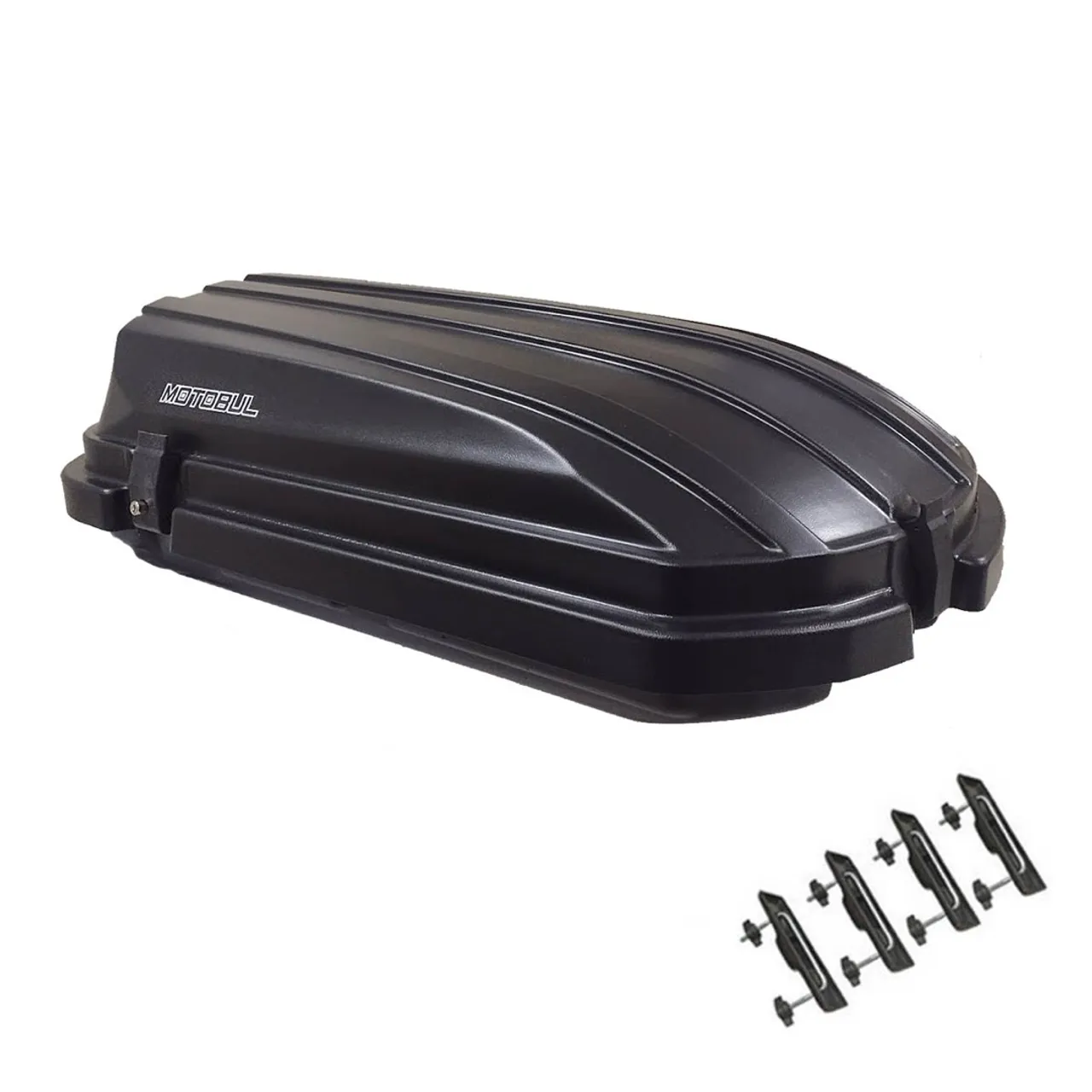 Bagageiro de teto maleiro com chave Motobul 300 litros preto