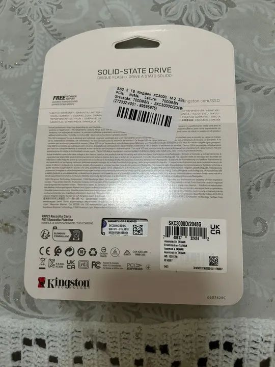 Nvme Kingston KC3000, 2 TB Leitura: 7000 MB/s, Gravação: 7000 MB/s - Foto 3