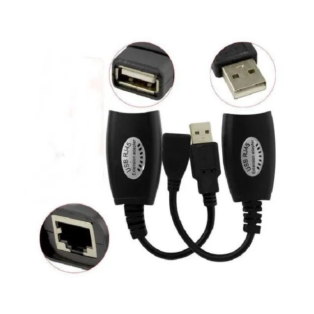 Cabo Usb Adptador Extensor Rj45 Via Cabo De Rede. - Foto 4