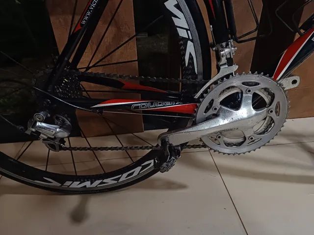 Bicicleta 18 marchas Speed muito nova e leve com rodas de carbono. - Foto 6