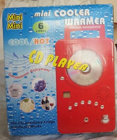 Mini Geladeira Vintage com tocador de CD. Nova, funcionando  - Foto 2