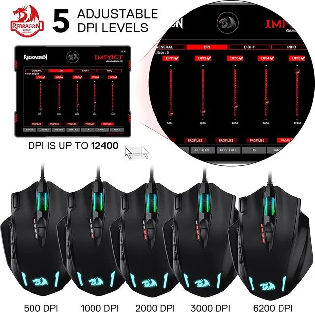 Mouse Redragon Impact M908 Impact RGB - Foto 2