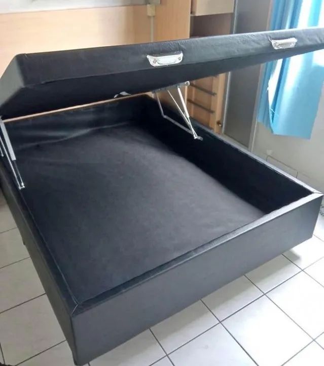 Cama Box Casal baú nova com opção de cor. - Foto 3