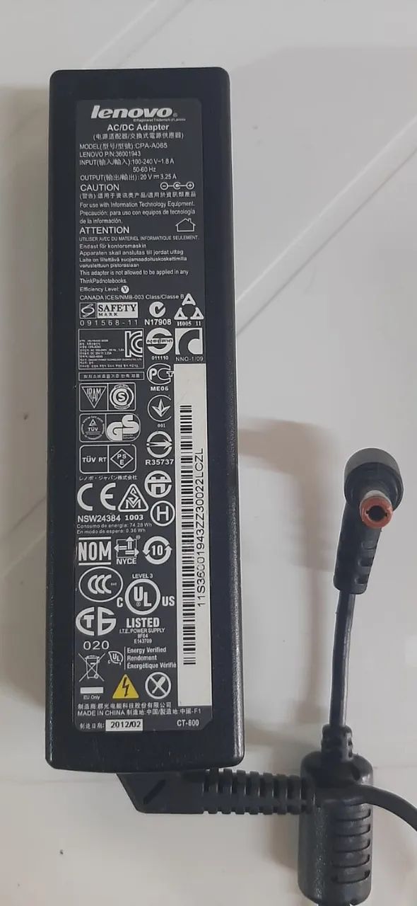 Fonte para notebook(somente lenovo)