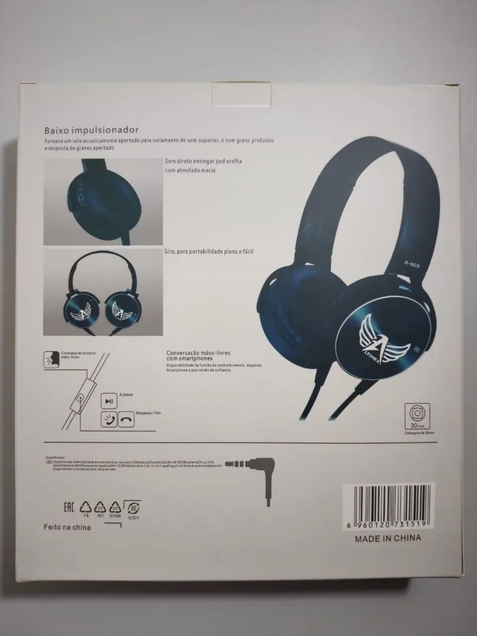 Fone de Ouvido LTOMEX A-669 - Extra Bass para Celular. - Foto 4
