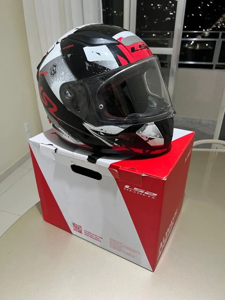 CAPACETE LS2 FECHADO COM NARIGUEIRA  - Foto 4