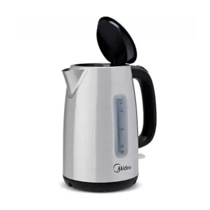 Chaleira Elétrica Midea Inox 1.7L + garrafa Térmica Tramontina Preta